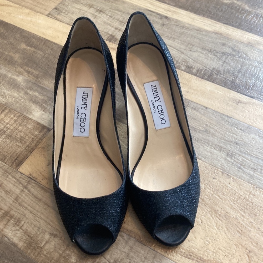 JIMMY CHOO glitter pumps size 35.5 - Picture 3 of 8